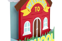 3D School House Pop Up Card SVG | Back to School Papercraft Product Image 4