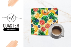 Tropical Fruit Pattern with Bananas Oranges Grapefruit Product Image 1
