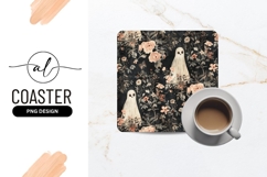 Halloween Floral Pattern with Ghosts Roses and Butterflies Product Image 1