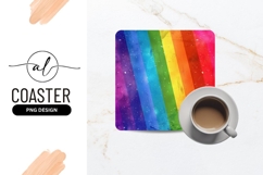 Rainbow Stripes with Grunge Texture and White Splatter Product Image 1