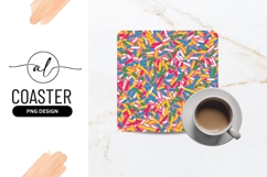 Colorful Sprinkles Pattern on Pink Background Product Image 1
