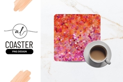 Abstract Watercolor Background with Orange Pink and Purple Product Image 1