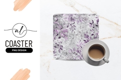 Lavender Leafy Branches on a Gray Marble Background Product Image 1