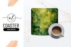 Abstract Green and Yellow Jungle Foliage with Palm Leaves Product Image 1