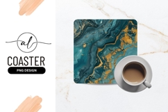 Teal and Gold Marble Texture Abstract Background Product Image 1