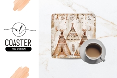 Watercolor Teepees with Feathers and Decorative Elements Product Image 1