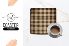 Brown and Beige Plaid Pattern with Grunge Texture Background Product Image 1
