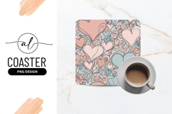 Pastel Heart Swirls Valentines Day Seamless Pattern Product Image 1