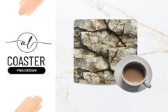 Rough Rock Surface Square Coaster Png Texture Product Image 1