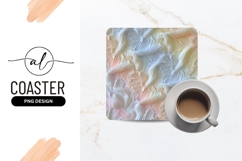 Abstract 3 D Rendered Pastel Forms in White Pink and Blue Product Image 1
