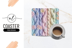 Pastel Braided Texture with Flowers and Butterflies Product Image 1