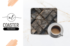Rough Stone Tiles Texture Square Coaster Png Product Image 1
