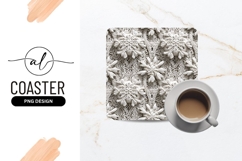 White Snowflake Relief Pattern on Knitted Texture Product Image 1