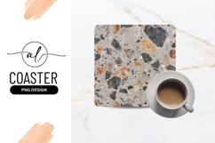 Terrazzo Texture Seamless Pattern Square Coaster Png Product Image 1