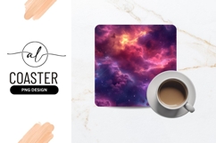 Cosmic Nebula with Red Pink Purple and Yellow Clouds Product Image 1