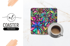 Vibrant Floral Stained Glass Abstract Seamless Pattern Product Image 1