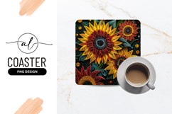 Quilled Sunflower Paper Art Dark Background Product Image 1