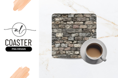 Stone Wall Texture Background Square Coaster Png Product Image 1