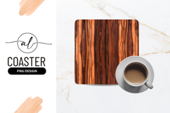 Abstract Wooden Brown Texture Square Coaster Png Product Image 1