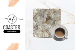 Natural Stone Wall Texture Square Coaster Png Product Image 1