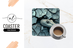 Snake Emerging From Cracked Stone Surface Product Image 1