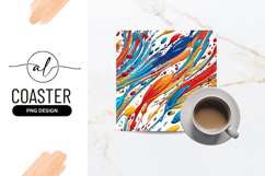 Abstract Colorful Paint Streaks On White Background Product Image 1