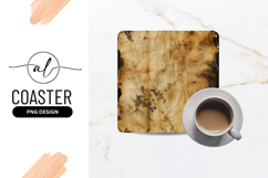 Vintage Distressed Paper Texture Background Square Coaster Product Image 1