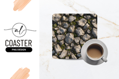 Moss And Stone Rock Paving Square Coaster Product Image 1
