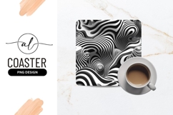 Abstract Black And White Striped Waves Texture Product Image 1