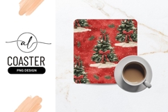 Christmas tree square coaster png design Product Image 1