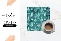Christmas tree square coaster png design Product Image 1