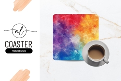 Vibrant abstract square coaster png design Product Image 1