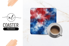 Abstract red and blue square coaster png design Product Image 1