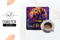 Haunted mansion square coaster png design Product Image 1