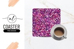 Colorful dot pattern square coaster png design Product Image 1