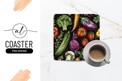 Vibrant vegetable coaster design Product Image 1