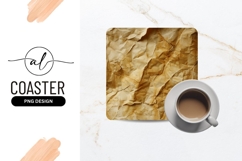 Rustic paper texture coaster design Product Image 1