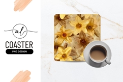 Floral square coaster png design Product Image 1