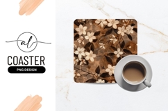 Floral pattern square coaster png design Product Image 1