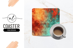 Abstract colorful square coaster png design Product Image 1