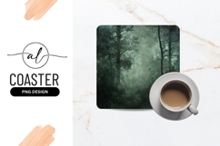 Mystical forest square coaster png design Product Image 1