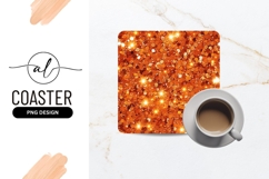 Golden sparkle square coaster png design Product Image 1