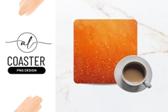 Orange gradient square coaster png design Product Image 1