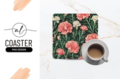 Elegant floral square coaster design Product Image 1