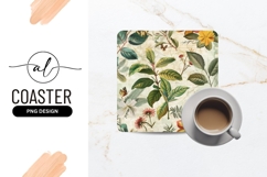 Botanical square coaster png design Product Image 1
