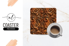 Intricate wooden carving coaster design Product Image 1