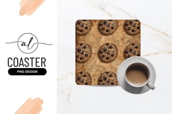 Delicious chocolate chip cookie coaster design Product Image 1