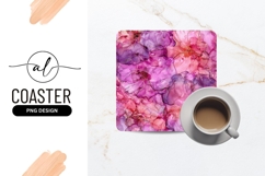Elegant floral square coaster png design Product Image 1