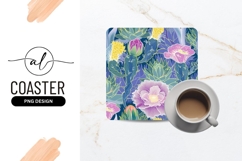 Exotic Cactus And Flower Seamless Pattern Design Product Image 1