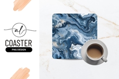 Blue Marble Texture With Gold Accents Design Product Image 1